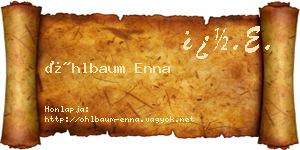 Öhlbaum Enna névjegykártya